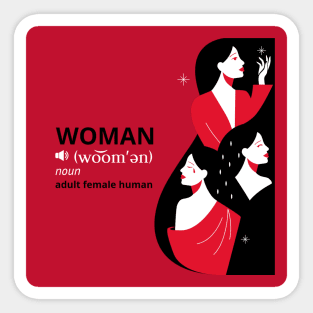 Woman Noun Adult Female Human Sticker